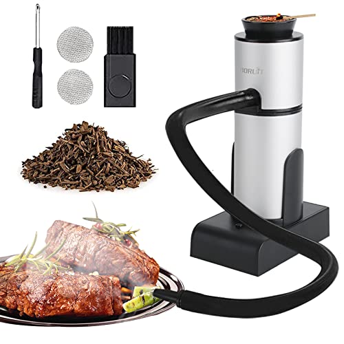 BORUIT Smoking Gun Tragbarer Räucherpistole Raucher, cocktail kühler Smoker,Verbesserung des Geschmacks Pistole Raucher,ideal für Lebensmittel, Fleisch, Käse,Lachs, Getränke Räuchinfuser mit Holzchips von BORUIT