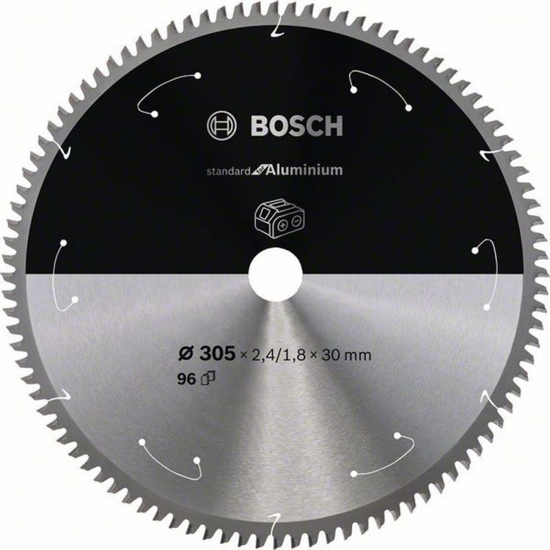 Bosch Akku-Kreissägeblatt Standard for Aluminium, 305 x 2,4/1,8 x 30, 96 Zähne 2608837782 von BOSCH-Zubehör