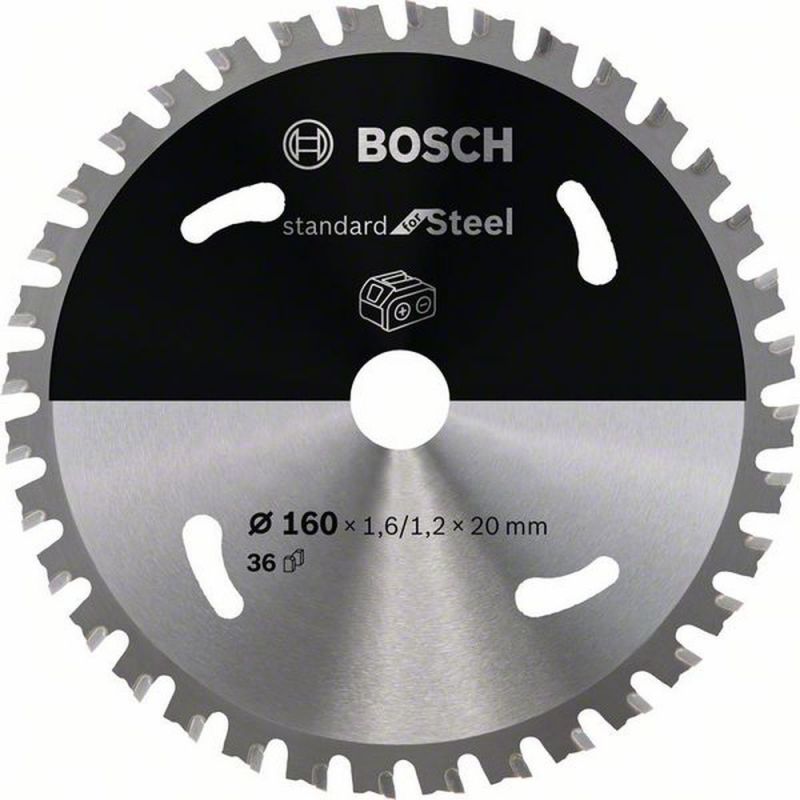 Bosch Akku-Kreissägeblatt Standard for Steel, 160 x 1,6/1,2 x 20, 36 Zähne 2608837749 von BOSCH-Zubehör