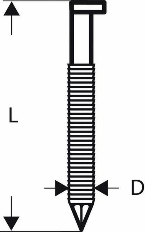 Bosch D-Kopf Streifennagel SN34DK 65RG,2,8 mm, 65 mm, verzinkt, gerillt 2608200020 von BOSCH-Zubehör