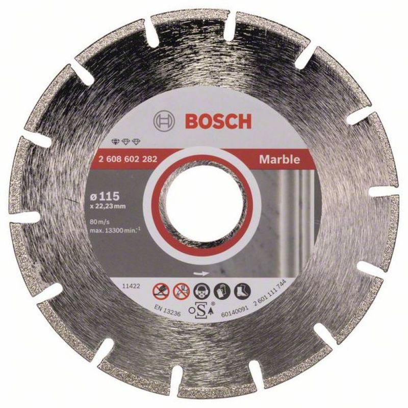 Bosch Diamanttrennscheibe Standard for Marble, 115 x 22,23 x 2,2 x 3 mm 2608602282 von BOSCH-Zubehör