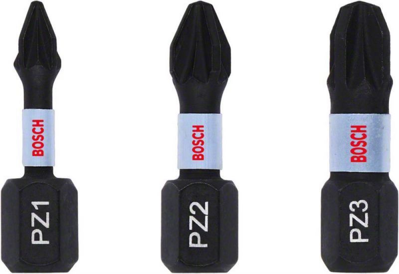 Bosch Impact Control PZ-Schrauberbits, 3-teilig. Für 2608522471 von BOSCH-Zubehör
