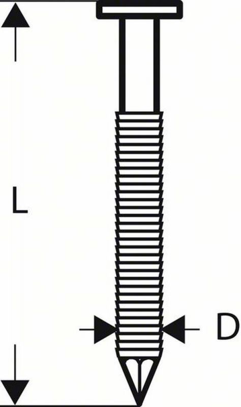 Bosch Rundkopf-Streifennagel SN21RK 60RG 2,8 mm, 60 mm, verzinkt, gerillt 2608200036 von BOSCH-Zubehör