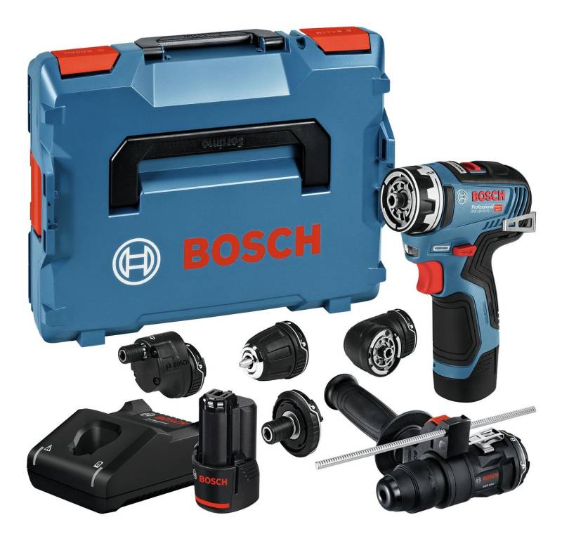 BOSCH Akku-Bohrschrauber GSR 12V-35 FC, 12 V, Mit 2x Akku 3 Ah & GFA 12-E - in L-BOXX 102 von BOSCH