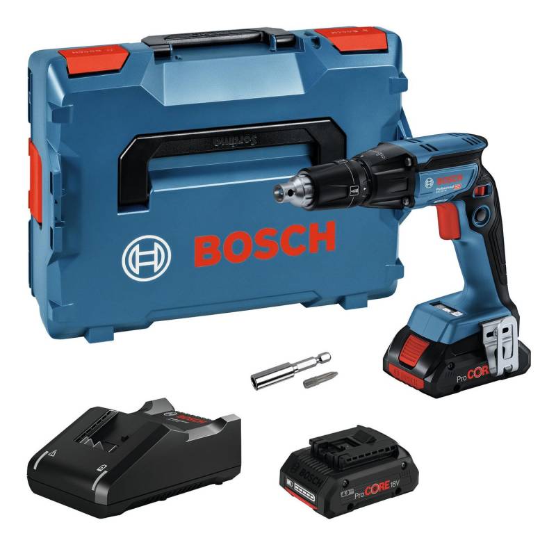 BOSCH Akku-Trockenbauschrauber GTB 18V-45, 4500 U/min, Mit 2x Akku ProCORE 4 Ah - in L-BOXX 136 BOSCH Akku-Trockenbauschrauber GTB 18V-45, 4500 U/min, Mit 2x Akku ProCORE 4 Ah - in L-BOXX 136 von BOSCH