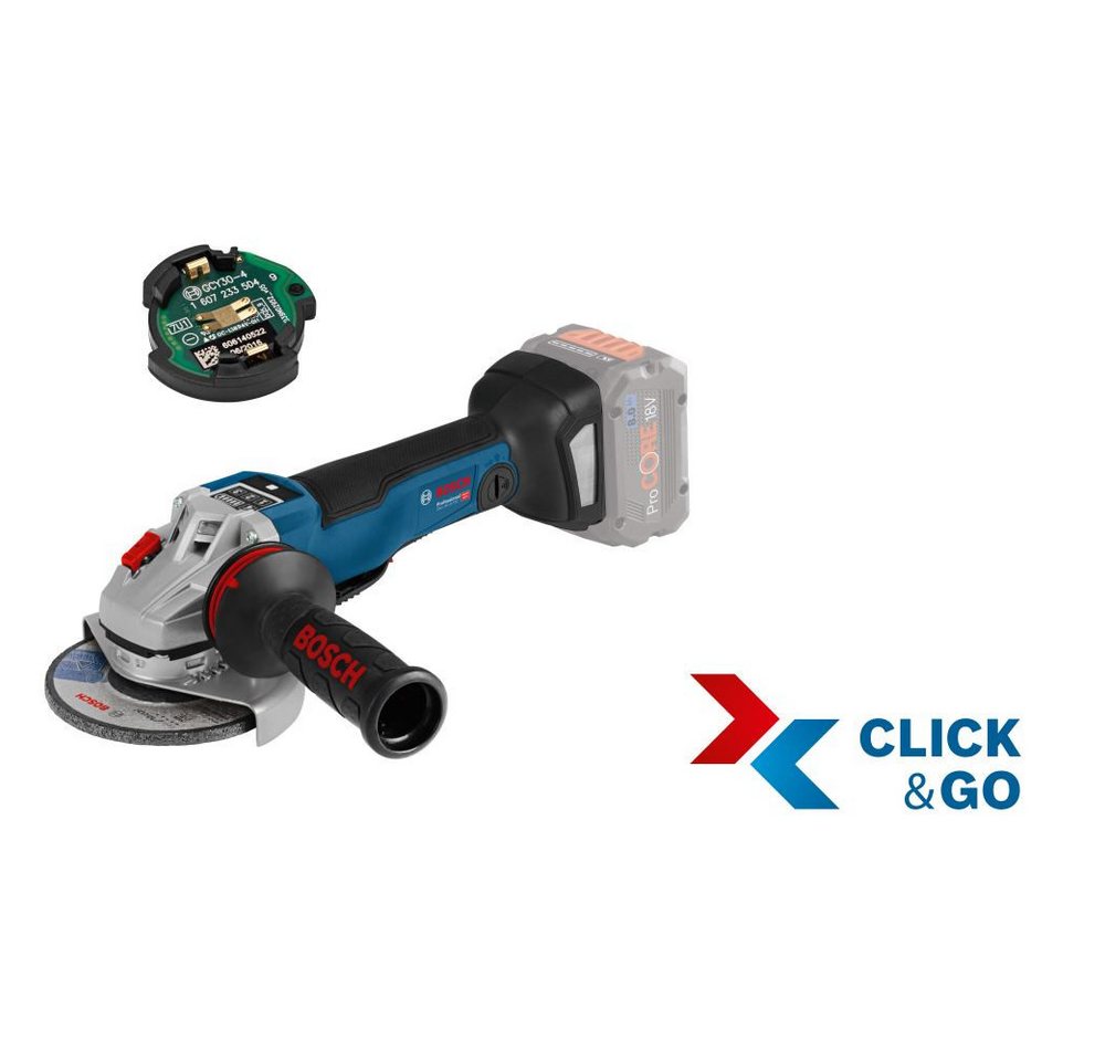 BOSCH Akku-Winkelschleifer Akku-Winkelschleifer GWS 18V-10 PSC, mit GCY 30-4 von BOSCH