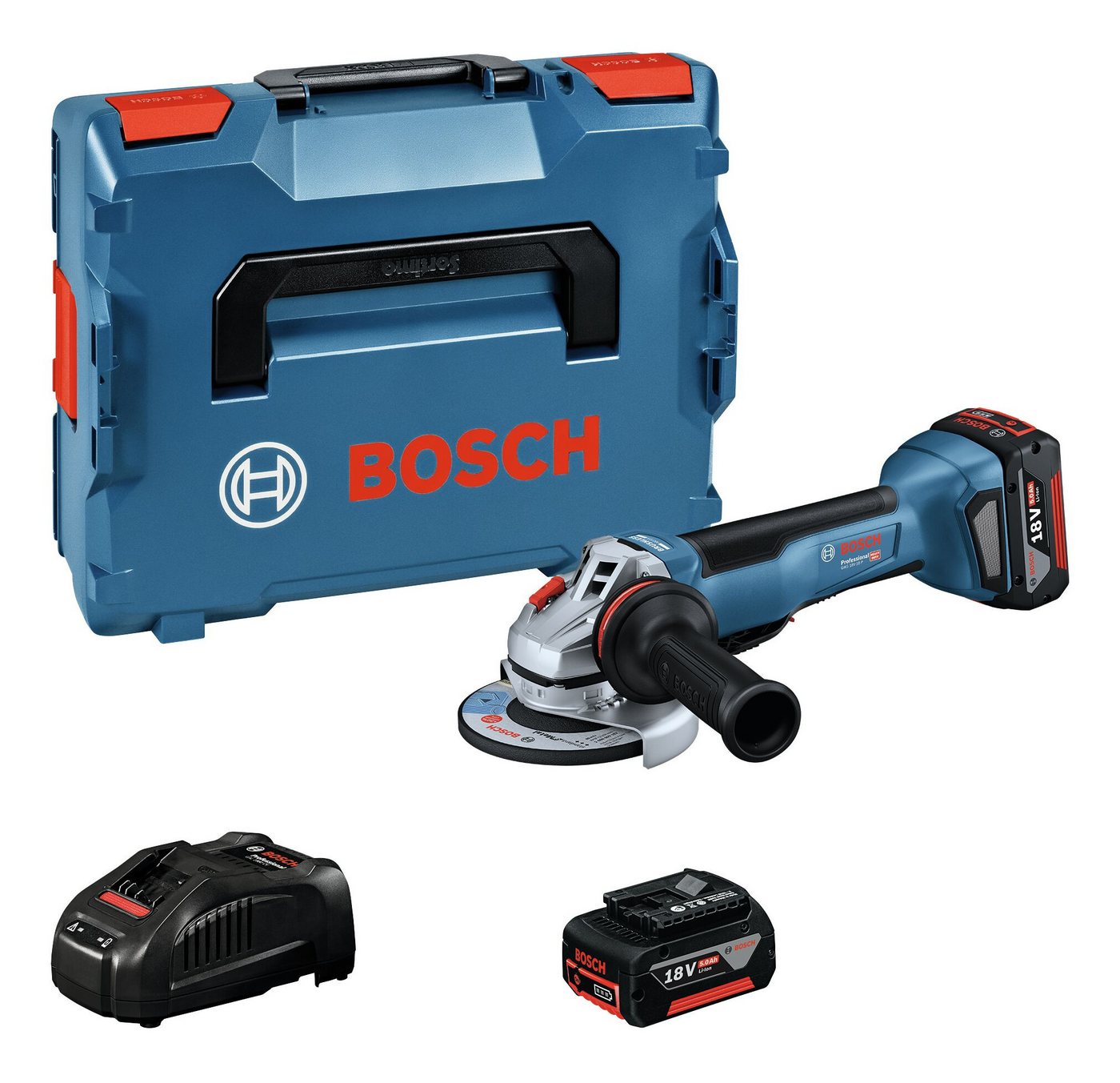 BOSCH Akku-Winkelschleifer GWS 18V-10 P, max. 9000 U/min, Mit 2x Akku 5 Ah - in L-BOXX 136 BOSCH Akku-Winkelschleifer GWS 18V-10 P, max. 9000 U/min, Mit 2x Akku 5 Ah - in L-BOXX 136 von BOSCH