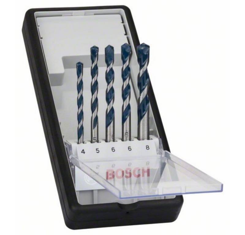 BOSCH Betonbohrer Bosch 5tlg. Betonbohrerset CYL-5 - für Beton geeignet., (Betonbohrerset, 5-teiliges Betonbohrerset, Robustline Technologie), Hochwertige Robustline Technologie von BOSCH