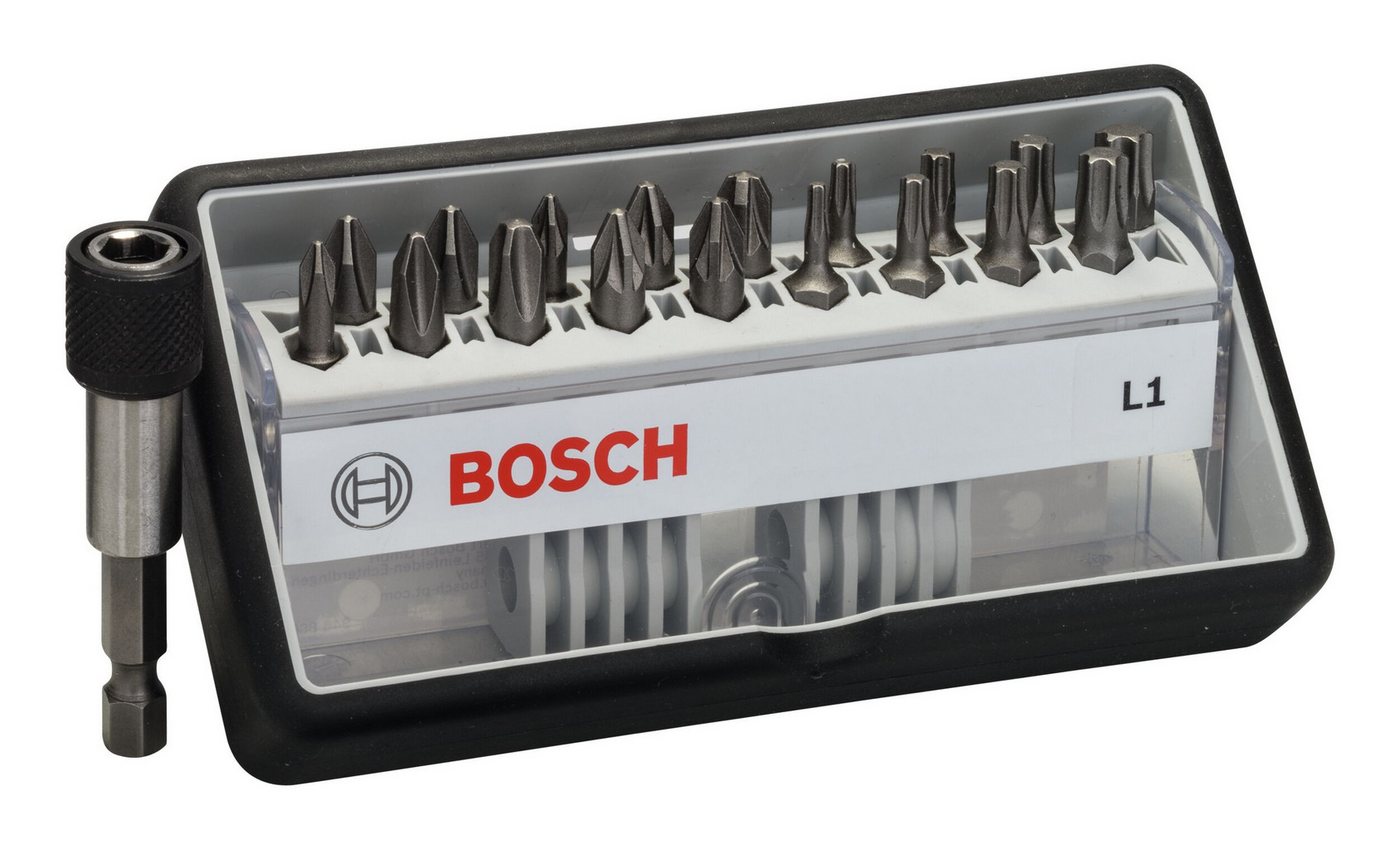 BOSCH Bit-Set, 19 Teile, Robust Line L Schrauberbit Extra-Hart - PH, PZ, Torx x 25 mm, 19 von BOSCH