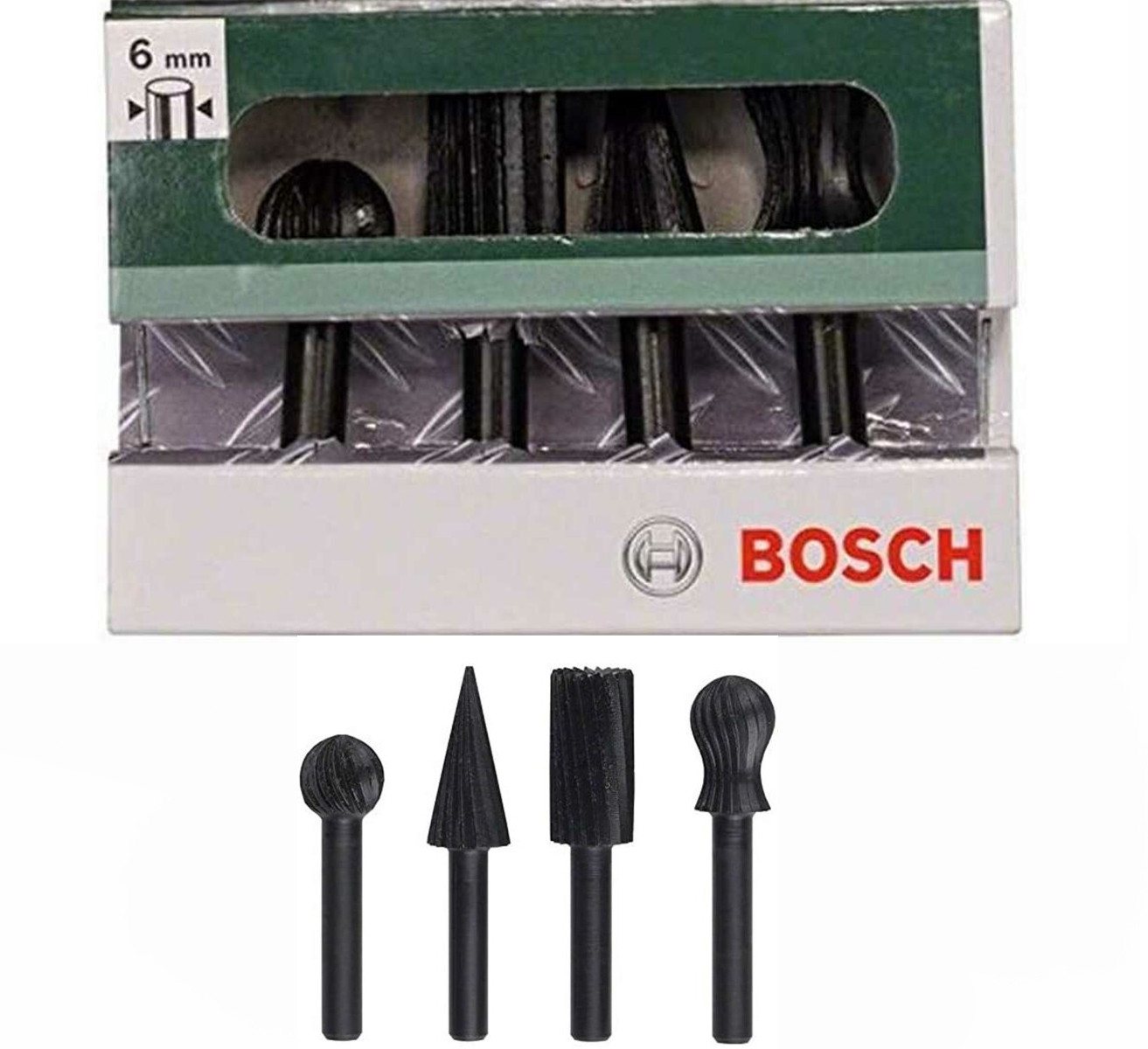 BOSCH Fräser-Set Fräserfeilensatz 4 Stück, Ø 13 x 6 mm 3 Holz, Eisen Bohrmaschinen BOSCH Fräser-Set Fräserfeilensatz 4 Stück, Ø 13 x 6 mm 3 Holz, Eisen Bohrmaschinen von BOSCH