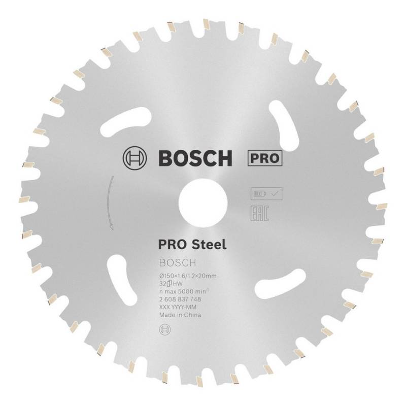 BOSCH Kreissägeblatt Pro Steel cordless, 140 x 1,6 x 20 mm, 30 Zähne, für Akku-Handtrockensägen von BOSCH