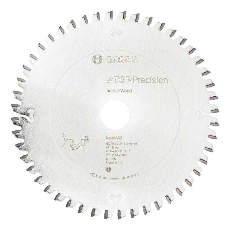 BOSCH Kreissägeblatt, Top Precision Best for Wood 48Z - 210 x 30 x 2,3 mm von BOSCH