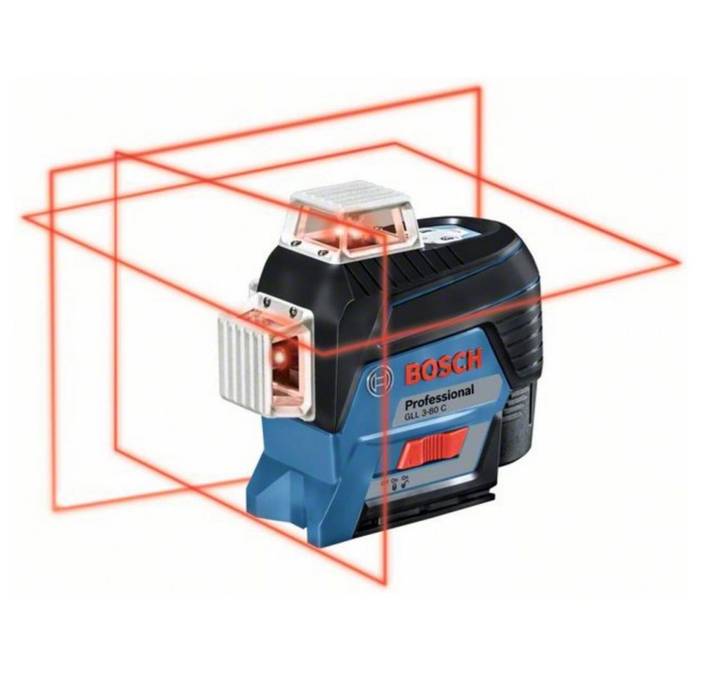 BOSCH Kreuzlinienlaser GLL 3-80 C Professional Linienlaser - Kreuzlinienlaser - blau/schwarz von BOSCH