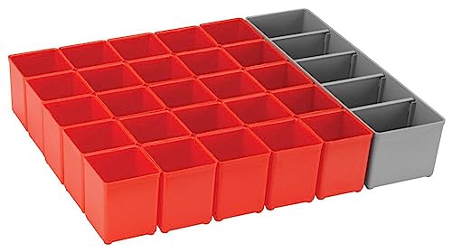BOSCH ORG72-RED Organizer-Set für i-BOXX72, Teil des Click and Go Mobiltransportsystems 30-teilig, blau/rot von BOSCH