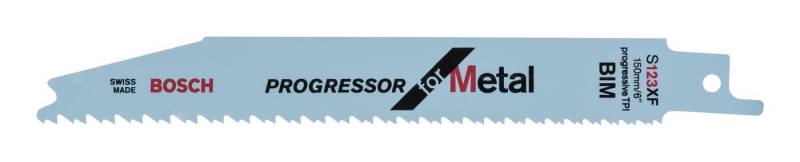 BOSCH Säbelsägeblatt (100 Stück), S 123 XF Progressor for Metal - 100er-Pack von BOSCH