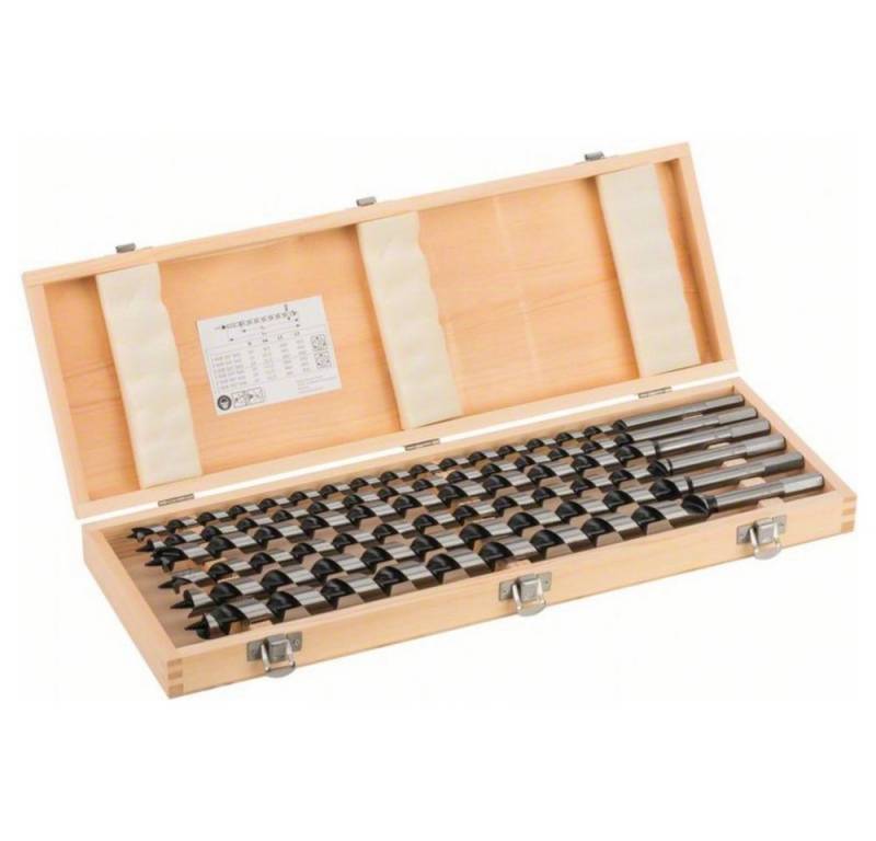 BOSCH Schlangenbohrer Holz-Bohrer-Satz 450 mm 6-teilig - Schlangenbohrer-Set - grau von BOSCH