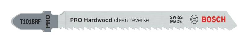 BOSCH Stichsägeblatt Pro Hardwood clean (3 Stück), Reverse T101BRF, 100 mm - 3er-Pack von BOSCH