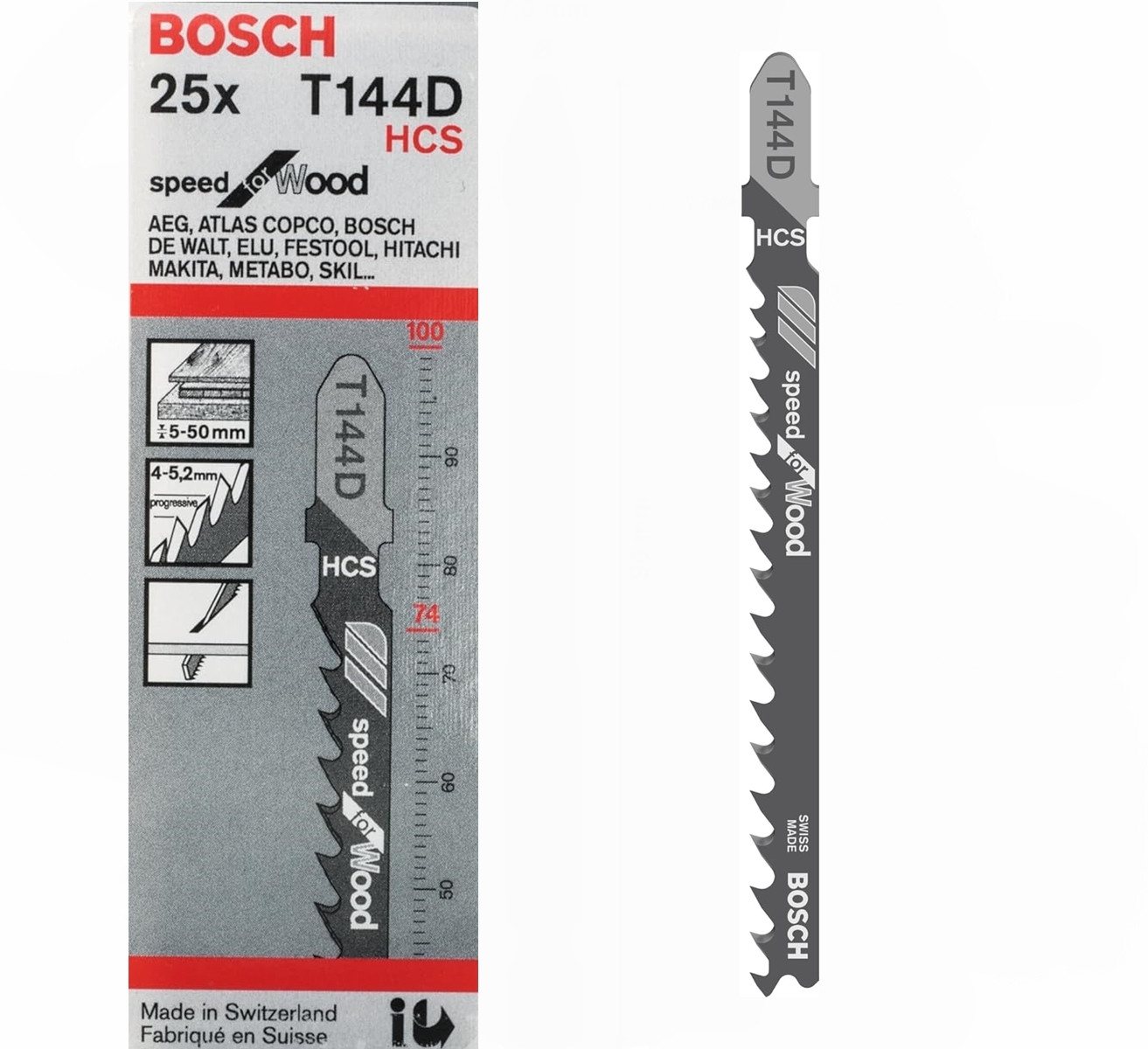 BOSCH Stichsägeblatt 25x T 144 D Speed for Wood Stichsägeblatt Weichholz, Grobspanplatte BOSCH Stichsägeblatt 25x T 144 D Speed for Wood Stichsägeblatt Weichholz, Grobspanplatte von BOSCH