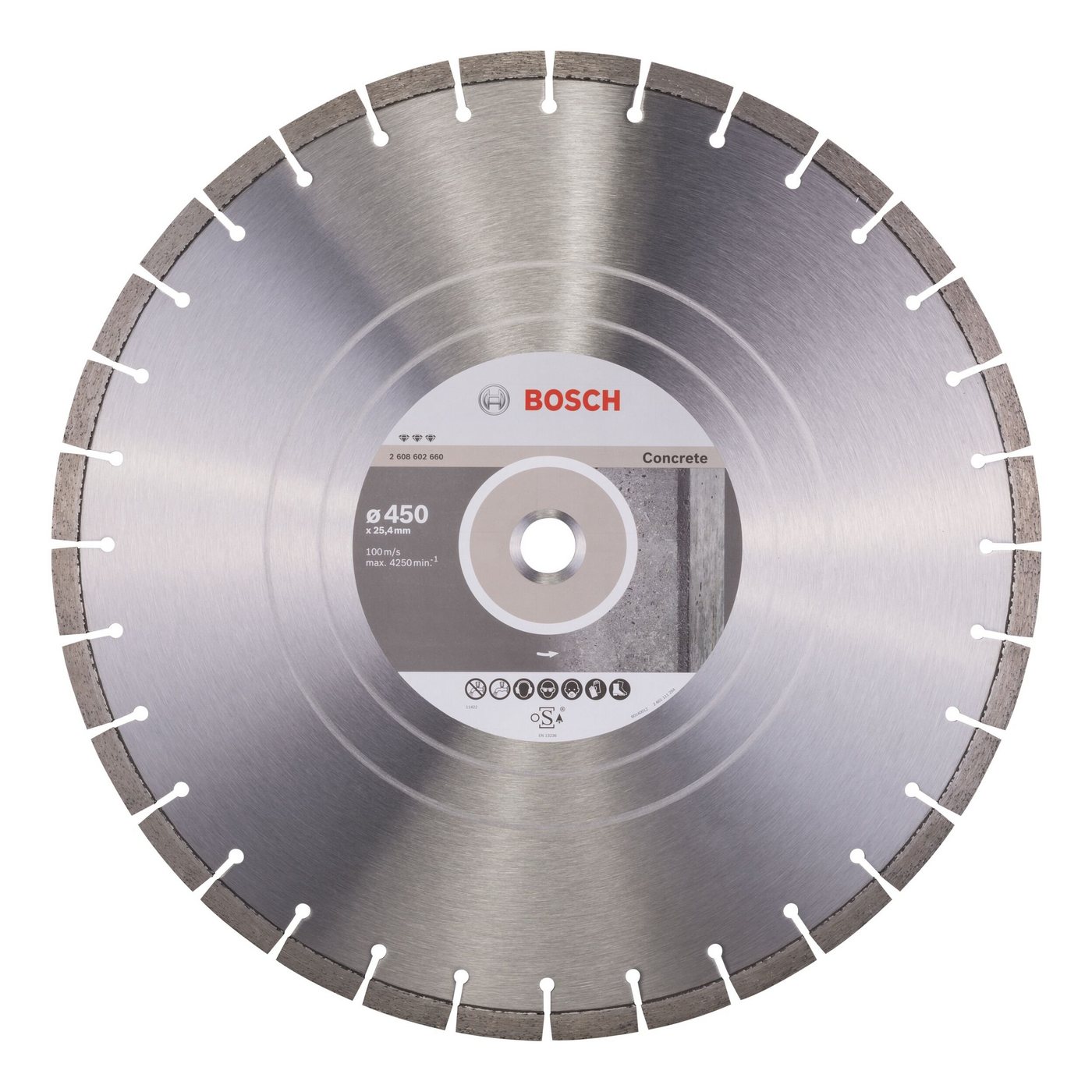 BOSCH Trennscheibe, Ø 450 mm, Best for Concrete Diamanttrennscheibe - 450 x 25,4 x 3,6 x 12 mm von BOSCH