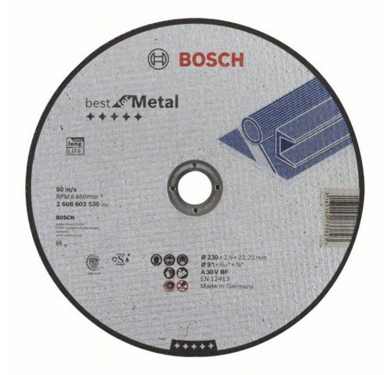 BOSCH Trennscheibe Trennscheibe gerade Best for Metal A 30 V BF, 230 mm, 2.5 mm BOSCH Trennscheibe Trennscheibe gerade Best for Metal A 30 V BF, 230 mm, 2.5 mm von BOSCH