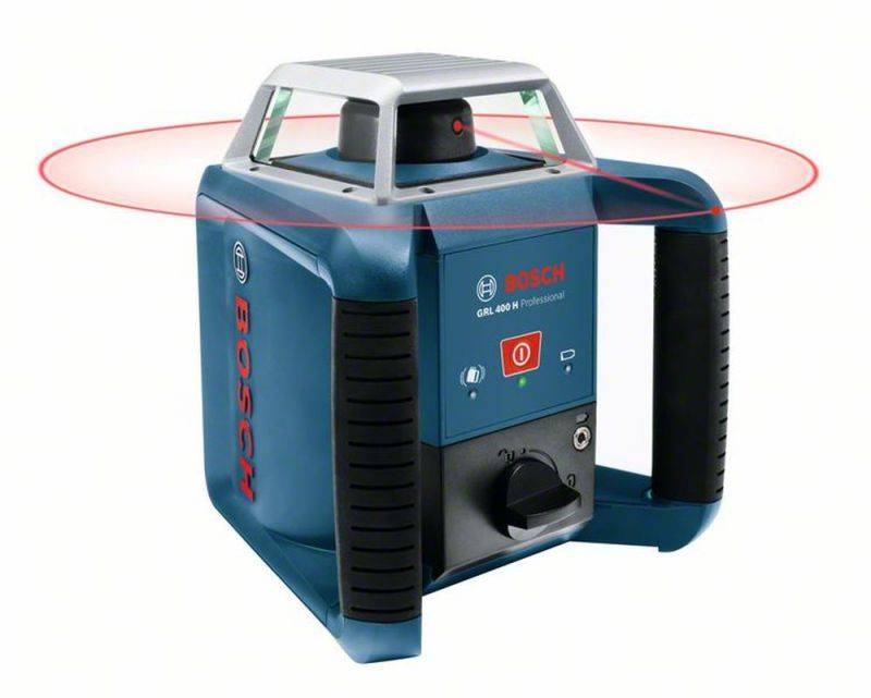 Bosch Rotationslaser GRL 400 H, mit Laserempfänger LR 1 und Transportkoffer 0601061800 von BOSCH