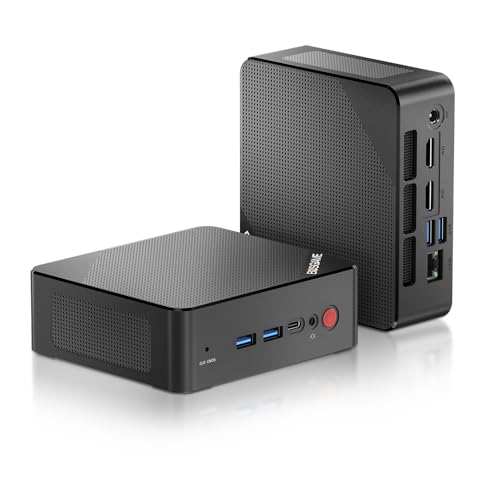 BOSGAME P1 Windows 11 Pro Light Gaming PC, AMD Ryzen 7 5700U, 8C/16T up to 4.3GHz, DDR4 RAM PCIe 3.0 SSD, 4K@60Hz Triple Display, HDMI, USB-C, USB3.2, 2.5G LAN, Wi-Fi 6E, BT 5.2 (P1/5700U/32G/1T) von BOSGAME