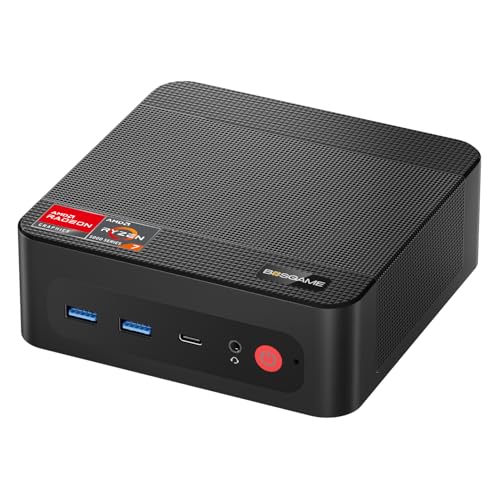 BOSGAME P4 Plus Dual 2,5G LAN Mini-PC, AMD Ryzen 7 5825U Prozessor (bis zu 4,5 GHz), Windows 11 Pro Mini-Computer, 16 GB DDR4 RAM, 512 GB PCIe3.0 SSD, Mini-Gaming-Desktop-PC, HDMI/WiFi/Bluetooth/WOL von BOSGAME