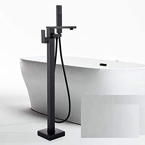 Badewannenarmatur aus gebürstetem Nickel, Badewannenarmatur, Mischbatterie für den Standfuß, Messing, langer Auslauf, Klauenfuß von BOSHYUM