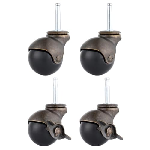 Messing-Kugelrollen, antike Möbelrollen, für Sofa, Couchtisch, Schrank, Küchenwagen, 4 Stück von BOSHYUM