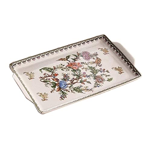 Vintage Personalisierte Riss Rechteckige Keramik Tablett Hause Tisch Service Tablett Praktische Lagerung Tablett Dekorative Tablett von BOSHYUM