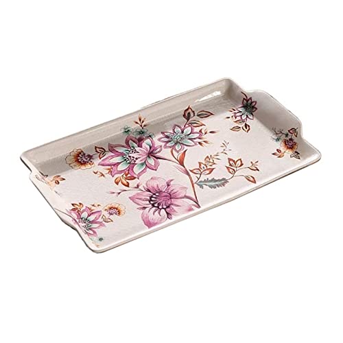 Vintage Personalisierte Riss Rechteckige Keramik Tablett Hause Tisch Service Tablett Praktische Lagerung Tablett Dekorative Tablett von BOSHYUM