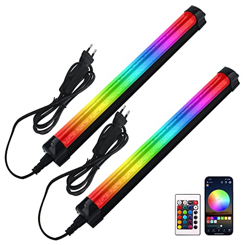 BOSITE RGB Lichtröhren,10W RGB Wallwasher Licht,RGB LED Lichtleisten, RGB Strips,RGB LED Lampen,RGB Lightbar für Clubs,Schlafzimmer,TV,Weihnachten,Indoor Décor(2 Stück) von BOSITE