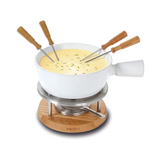 Boska Fondue-Set Bianco - 1,3 L - geeignet für Käsefondue von BOSKA