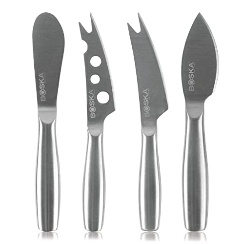 Boska Käsemesser-Set Mini Copenhagen/vier Käsemesser/Edelstahl/Silber / 145 x 20 x 9 mm von BOSKA