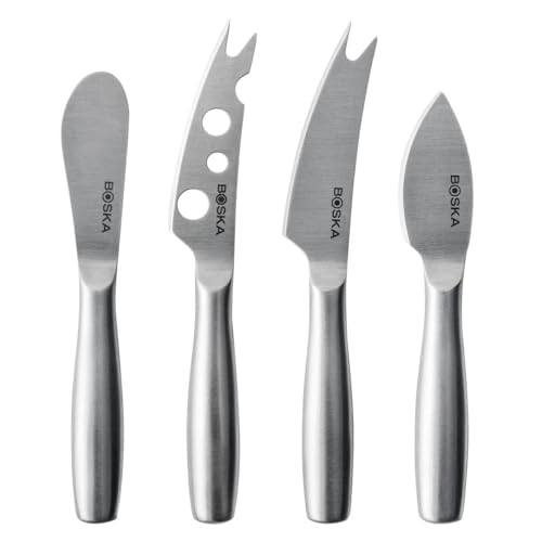 Boska Käsemesser-Set Mini Copenhagen/vier Käsemesser/Edelstahl/Silber / 145 x 20 x 9 mm von BOSKA