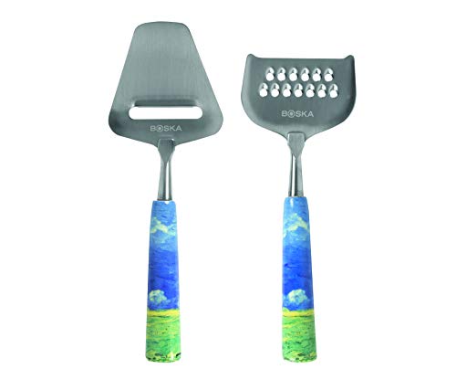 BOSKA Käse-Set Mini Van Gogh - Weizenfeld unter einem Gewitterhimmel - 140x55x15mm von BOSKA