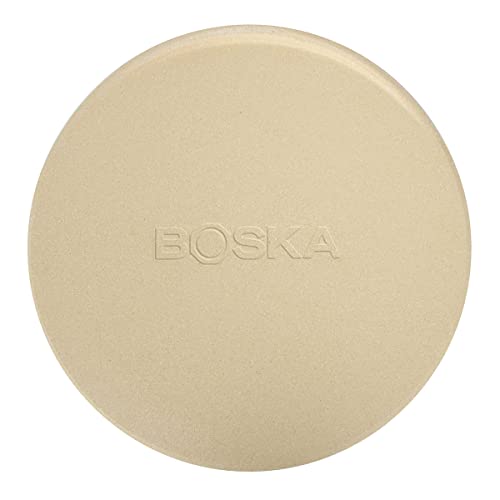 Boska Pizzastein Deluxe/Für Backofen und Grill/Pizzen in Steinofenqualität/Schöner erhöhter Rand/Cordierit / ⌀ 29.5 cm von BOSKA