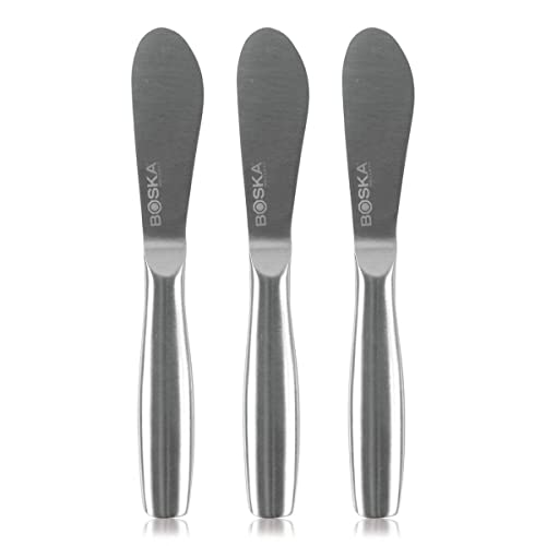 Boska Streichmesser-Set Copenhagen/drei kleine Streichmesser/Edelstahl/Silber / 130 x 18 x 10 mm von BOSKA