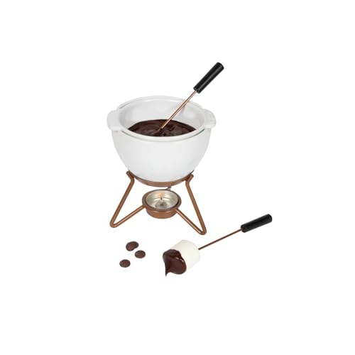 Boska Schokofondue Set Petit Marie - Fondue Schokolade Teelichter - 250 ml Inhalt für 200 gr Seschmolzener Schokolade von BOSKA