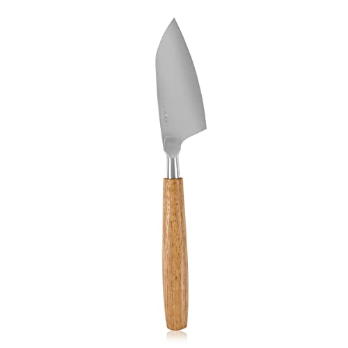 Boska Hartkäse Messer Oslo Nr.6 / ein echter Blickfang/Edelstahl/Holz/Braun/Silber / 205 x 30 x 15 mm von BOSKA