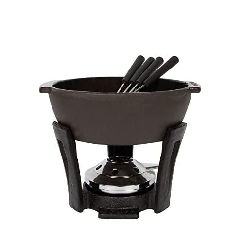 Boska Käsefondue-Set Party Pro/Dinner zu zweit / 900 ml/Gusseisen/Schwarz / 200 x 180 x 60 mm von BOSKA