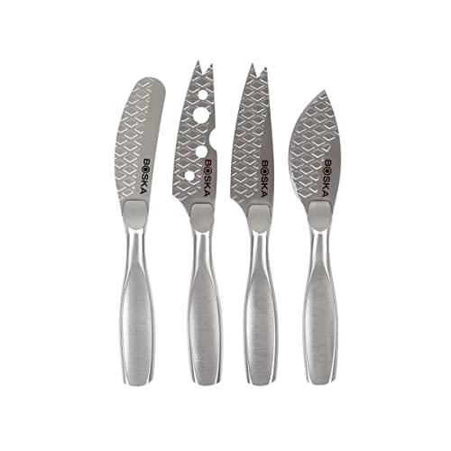 BOSKA Käsemesser Mini Monaco+ / 4-teilig Käsebesteck/Mit Buttermesser, Weichkäsemesser und Hartkäsemesser/Von Edelstahl von BOSKA
