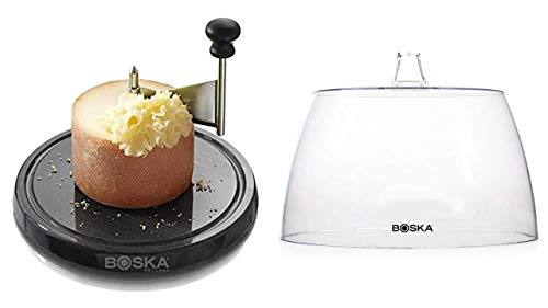Boska Monaco Käseschaber Set Marmor mit Käseglocke 850520 + 850504 von BOSKA