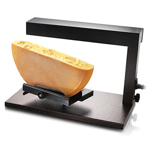 Boska Raclette Demi 220V / erwärmt den Käse mittels einer Wärmelampe/Edelstahl/Schwarz / 490 x 320 x 280 mm von BOSKA