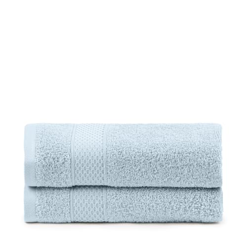 BOSKIMO - 2er-Set Badetücher - hochwertige Baumwollduschtücher - großes Badetuch, Handtuch, Badetuch und Duschtuch - 100% Baumwolle - 450 g (Blau, Pack 2-50x100) von BOSKIMO