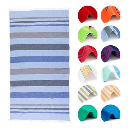 BOSKIMO Pareo Sada Marine – Leichtes Strandtuch 90x170 cm – Weich, Kompakt und Schnell Trocknend – Ideal für Reisen, Pool oder Sommer – Sommerlicher Stil – Hergestellt in Portugal – Premium Anti-Sand von BOSKIMO