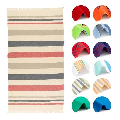 BOSKIMO Pareo Sada Rot – Leichtes Strandtuch 90x170 cm – Weich, Kompakt und Schnell Trocknend – Ideal für Reisen, Pool oder Sommer – Sommerlicher Stil – Hergestellt in Portugal – Premium Anti-Sand von BOSKIMO