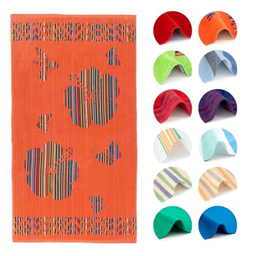 BOSKIMO Strandtuch Split 3 Groß 90x170 cm – 100% Hochwertiger Frottier-Baumwolle – Weich, Saugfähig und Schnell Trocknend – Hergestellt in Portugal – Premium-Stil – Ideal für Strand und Pool von BOSKIMO