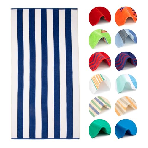 BOSKIMO Strandtuch Zadar 2 Groß 90x170 cm – 100% Hochwertiger Frottier-Baumwolle – Weich, Saugfähig und Schnell Trocknend – Hergestellt in Portugal – Premium-Stil – Ideal für Strand und Pool von BOSKIMO