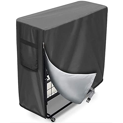 BOSKING Klappbett Staubdichte Abdeckung Klappbettdecke Aufbewahrungstasche für Gästebetten im Innen- und Außenbereich Multifunktionale Bett Schutzabdeckung (grau) von BOSKING